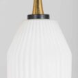 K Geometric Pendant Lamp with white Lattimo Murano glass by Angelo Lelli for Arredoluce s