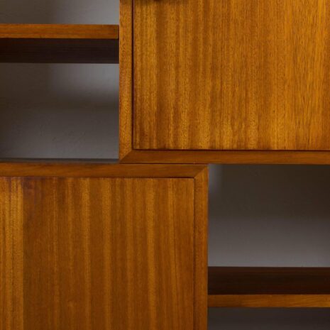 22079 Mid Century Cubist wall unit with a home office secretary desk and a bar cabinet, Italy 1960s-13 Mid Century Cubist wall unit with a home office secretary desk and a bar cabinet Italy s