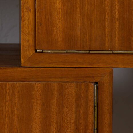 22079 Mid Century Cubist wall unit with a home office secretary desk and a bar cabinet, Italy 1960s-26 Mid Century Cubist wall unit with a home office secretary desk and a bar cabinet Italy s