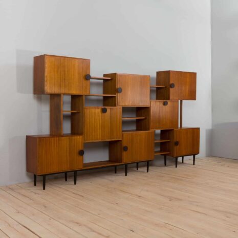 22079 Mid Century Cubist wall unit with a home office secretary desk and a bar cabinet, Italy 1960s-6 Mid Century Cubist wall unit with a home office secretary desk and a bar cabinet Italy s