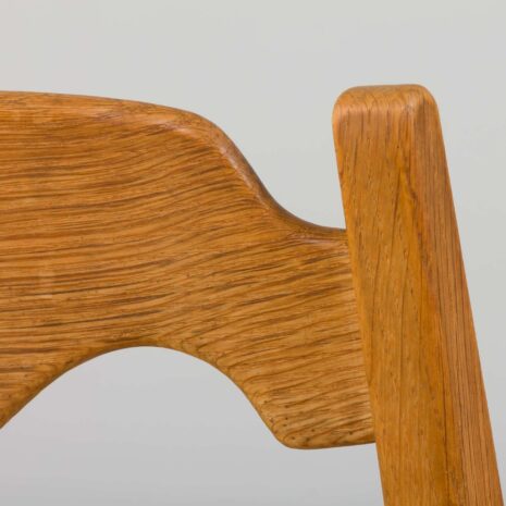 22217 Mid century Set of 8 Henning Kjaernulf razorblade oak dining chairs, Denmark, 1960s-11 Mid century Set of Henning Kjaernulf razorblade oak dining chairs Denmark s