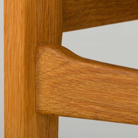 22217 Mid century Set of 8 Henning Kjaernulf razorblade oak dining chairs, Denmark, 1960s-12 Mid century Set of Henning Kjaernulf razorblade oak dining chairs Denmark s