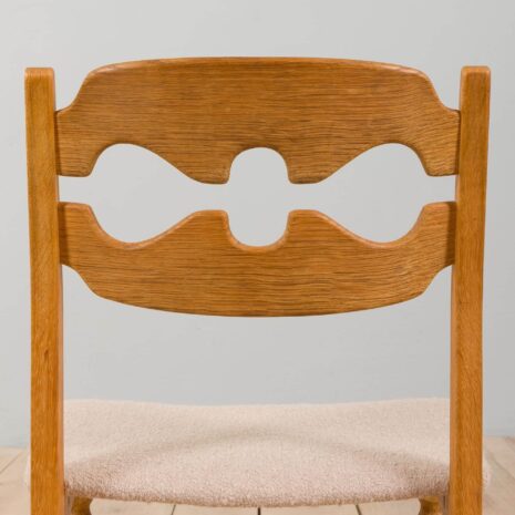 22217 Mid century Set of 8 Henning Kjaernulf razorblade oak dining chairs, Denmark, 1960s-7 Mid century Set of Henning Kjaernulf razorblade oak dining chairs Denmark s