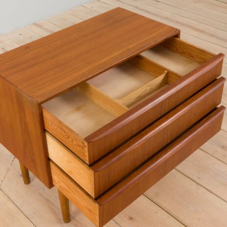 22256 Teakholz-Kommode – 3 Schubladen – 6 Teakholz-Kommode mit Schubladen