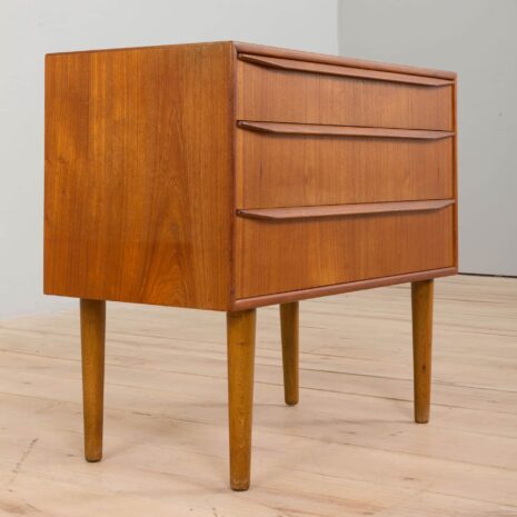 22256 Teakholz-Kommode – 3 Schubladen – 9 Teakholz-Kommode mit Schubladen