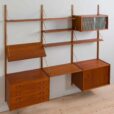 Three bay teak wall unit with  cabinets display shelf and home office desk by Preben Sorensen s HOLD  ametes z Etsy
