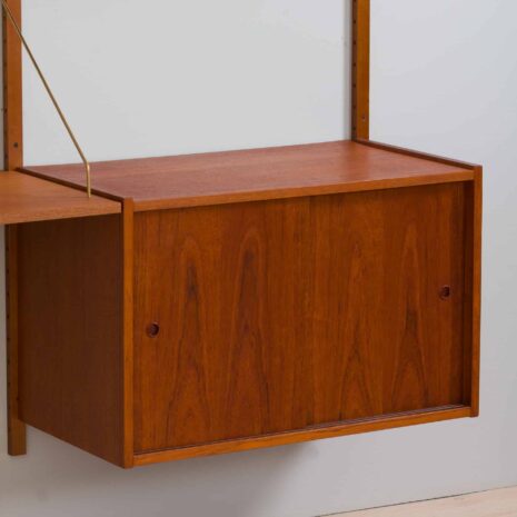 22257 Three bay teak wall unit with 3 cabinets, display shelf and home office desk by Preben Sorensen, 1960s - HOLD 4 ametes17 z Etsy-22 Three bay teak wall unit with cabinets display shelf and home office desk by Preben Sorensen s HOLD ametes z Etsy