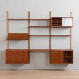 Three bay teak wall unit with  cabinets display shelf and home office desk by Preben Sorensen s HOLD  ametes z Etsy