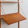 two bay teak wall unit with a desk by Preben Sorensen