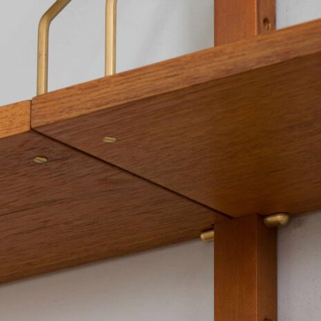 22258 two bay teak wall unit with a desk by Preben Sorensen-14 two bay teak wall unit with a desk by Preben Sorensen