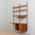 two bay teak wall unit with a desk by Preben Sorensen