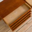 Three bay teak wall unit preben sorensen with a desk and display shelf