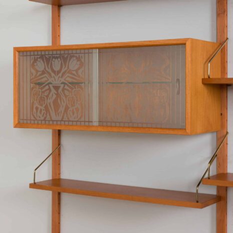 22262 two bay teak wall unit-6 two bay teak wall unit