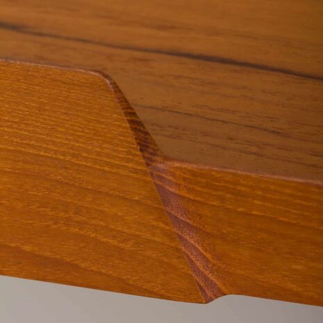 22267 Three bay teak wall unit with 2 cabinets and a home offifce desk by Kai Kristiansen-16 Three bay teak wall unit with cabinets and a home offifce desk by Kai Kristiansen