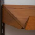Three bay teak wall unit with  cabinets and a home offifce desk by Kai Kristiansen