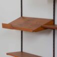 Three bay teak wall unit with  cabinets and a home offifce desk by Kai Kristiansen