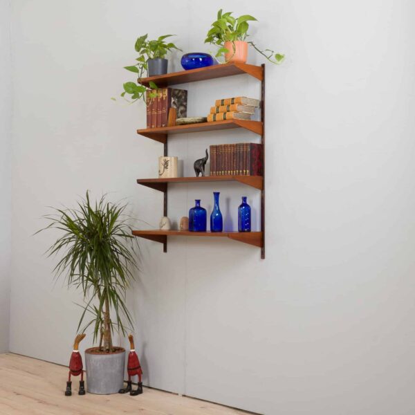 One bay teak wall unit modular shelving system by Kai Kristiansen for FM Mobler Denmark s