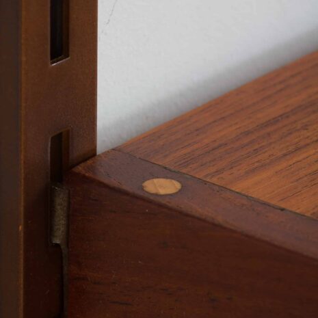 22271 One bay teak wall unit modular shelving system by Kai Kristiansen for FM Mobler, Denmark 1960s-9 One bay teak wall unit modular shelving system by Kai Kristiansen for FM Mobler Denmark s