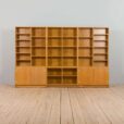 oak bookcase in a set with pieces of furniture