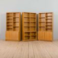 oak bookcase in a set with pieces of furniture