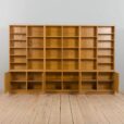 oak bookcase in a set with pieces of furniture