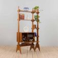 one bay free standing teak wall unit
