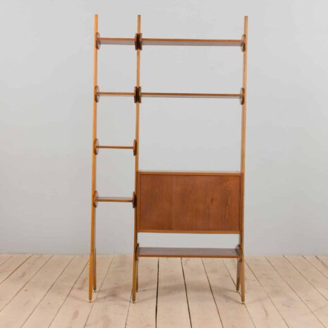 22276 one bay free standing teak wall unit-10 one bay free standing teak wall unit