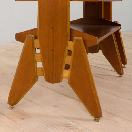 22276 one bay free standing teak wall unit-14 one bay free standing teak wall unit