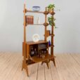 one bay free standing teak wall unit