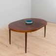 Kai Kristiansen rosewood round extension table with leaves denmark s