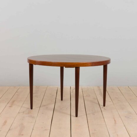 22278 Kai Kristiansen okrągły stół z drewna różanego z 2 skrzydłami, Dania 1960-13 Kai Kristiansen rosewood round extension table with leaves denmark s