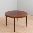 Kai Kristiansen rosewood round extension table with leaves denmark s
