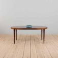 Kai Kristiansen rosewood round extension table with leaves denmark s