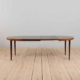Kai Kristiansen rosewood round extension table with leaves denmark s