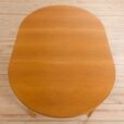 Vintage round oak dining table with extension Kai Kristiansen Denmark s