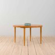 Vintage round oak dining table with extension Kai Kristiansen Denmark s