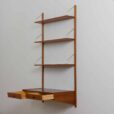 Danish one bay teak wall unit with a floating desk by Thygesen and Sorensen for Hansen Guldborg s