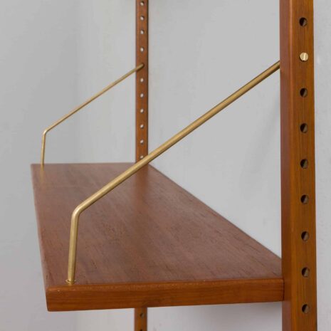 22312 Danish one bay teak wall unit with a floating desk by Thygesen and Sorensen for Hansen _ Guldborg, 1960s-9 Danish one bay teak wall unit with a floating desk by Thygesen and Sorensen for Hansen Guldborg s