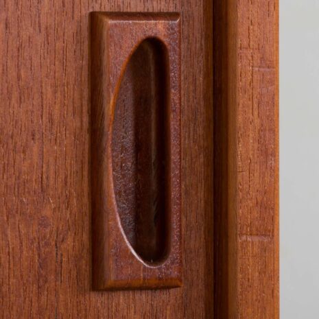 22316 Mid century Two bay teak wall unit w 2 cabinets in Cadovius style for Cado, Denmark 1960s-18 Mid century Two bay teak wall unit w cabinets in Cadovius style for Cado Denmark s