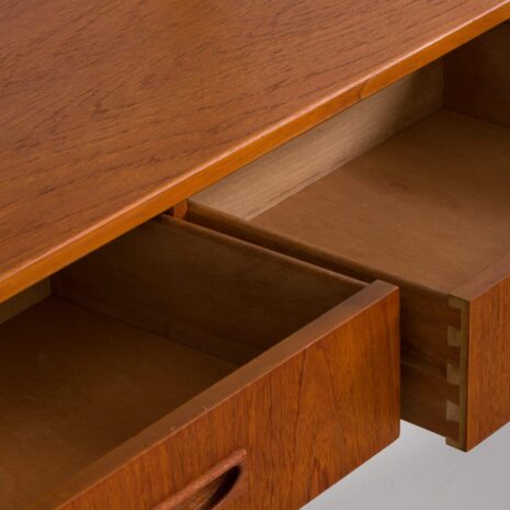 22316 Mid century Two bay teak wall unit w 2 cabinets in Cadovius style for Cado, Denmark 1960s-22 Mid century Two bay teak wall unit w cabinets in Cadovius style for Cado Denmark s