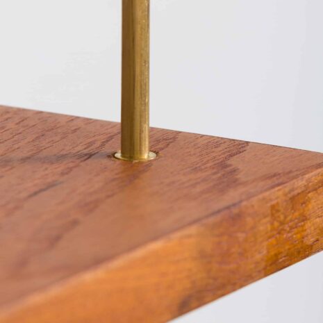 22317 Three bay modular teak wall unit w. 3 cabinets and 9 shelves in CADO Cadovius style, Denmark 1960s-20 Three bay modular teak wall unit w