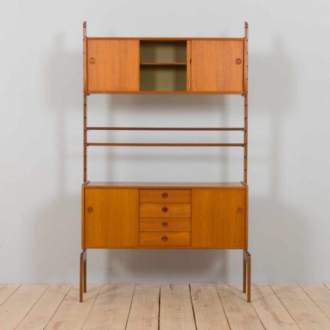 22324 Meuble haut scandinave Ergo avec buffet _ Armoire _ étagère d'exposition,Texmon et Blindheim Norvège, années 1960-6 Scandinavian Free Standing Ergo Wall Unit With Sideboard Cabinet exposition shelfTexmon and Blindheim Norway s
