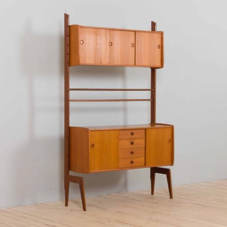 22324 Meuble haut scandinave Ergo avec buffet _ Armoire _ étagère d'exposition,Texmon et Blindheim Norvège, années 1960-7 Scandinavian Free Standing Ergo Wall Unit With Sideboard Cabinet exposition shelfTexmon and Blindheim Norway s