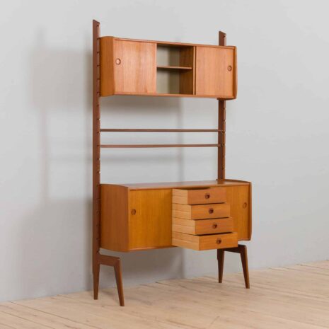 22324 Meuble haut scandinave Ergo avec buffet _ Armoire _ étagère d'exposition,Texmon et Blindheim Norvège, 1960-8 Scandinavian Free Standing Ergo Wall Unit With Sideboard Cabinet exposition shelfTexmon and Blindheim Norway s
