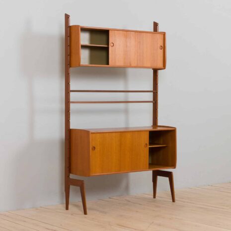 22324 Meuble haut scandinave Ergo avec buffet _ Armoire _ étagère d'exposition,Texmon et Blindheim Norvège, 1960s-9 Scandinavian Free Standing Ergo Wall Unit With Sideboard Cabinet exposition shelfTexmon and Blindheim Norway s