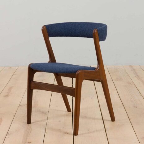 22214 set of 4 teak fire chairs by Kai kristansen-4 set of teak fire chairs by Kai kristansen