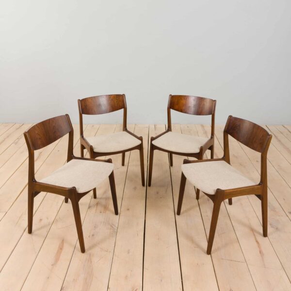 set of  Rosewood Dining Chairs by P