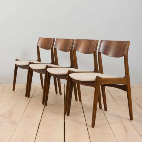 22246 set of 4 Rosewood Dining Chairs by P.E. Jorgensen-2 set of Rosewood Dining Chairs by P