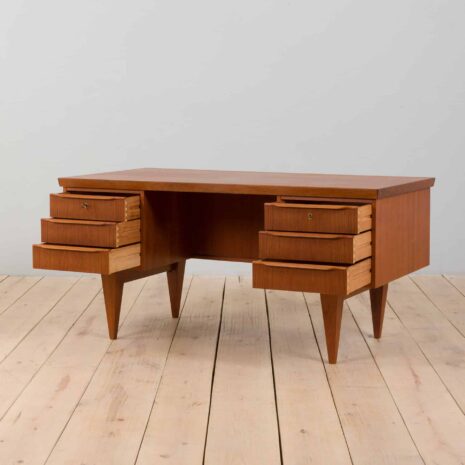 22280 teak office desk-3 teak office desk