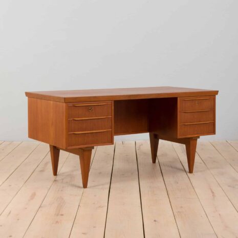 22280 teak office desk-5 teak office desk